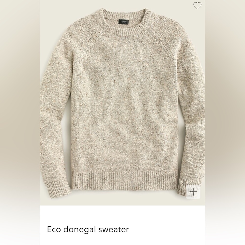 JCrew Eco donegal sweater
